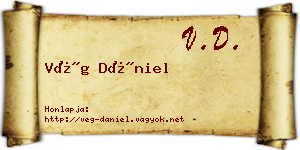 Vég Dániel névjegykártya